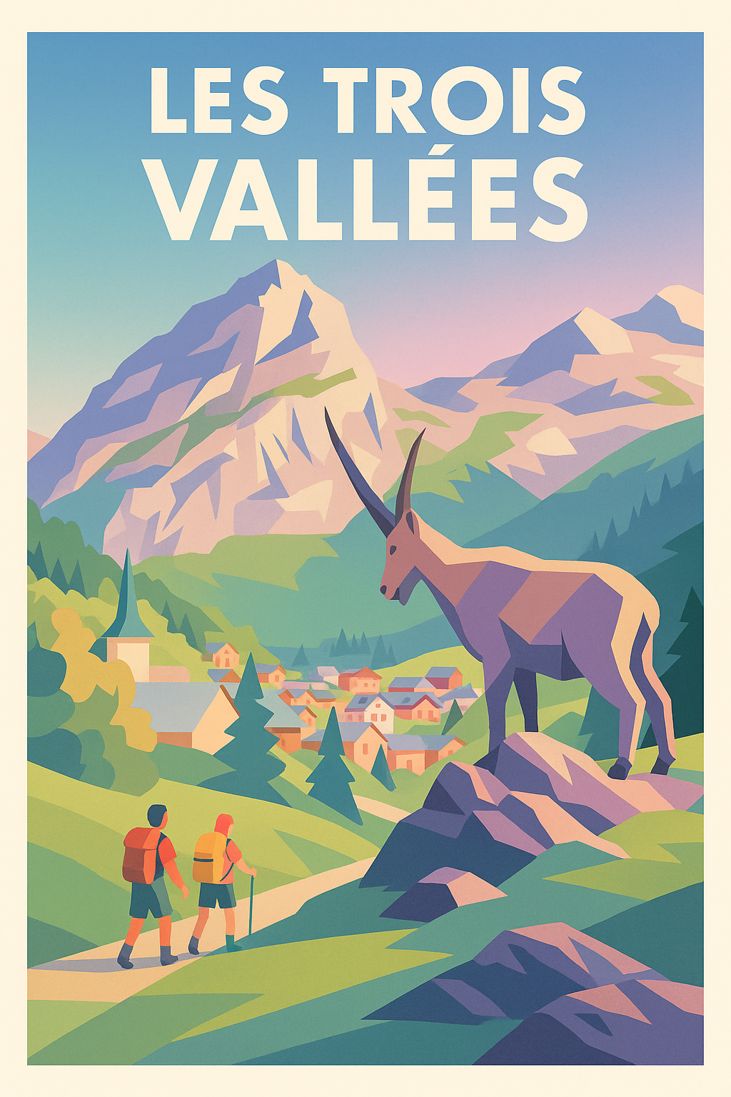 Affiche de Les Trois Vallées - L'évasion majestueuse au cœur des Alpes