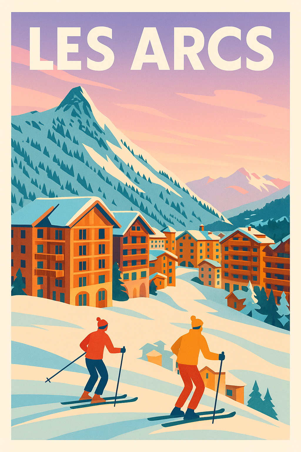 Affiche de Les Arcs - L'élégance des sommets enneigés