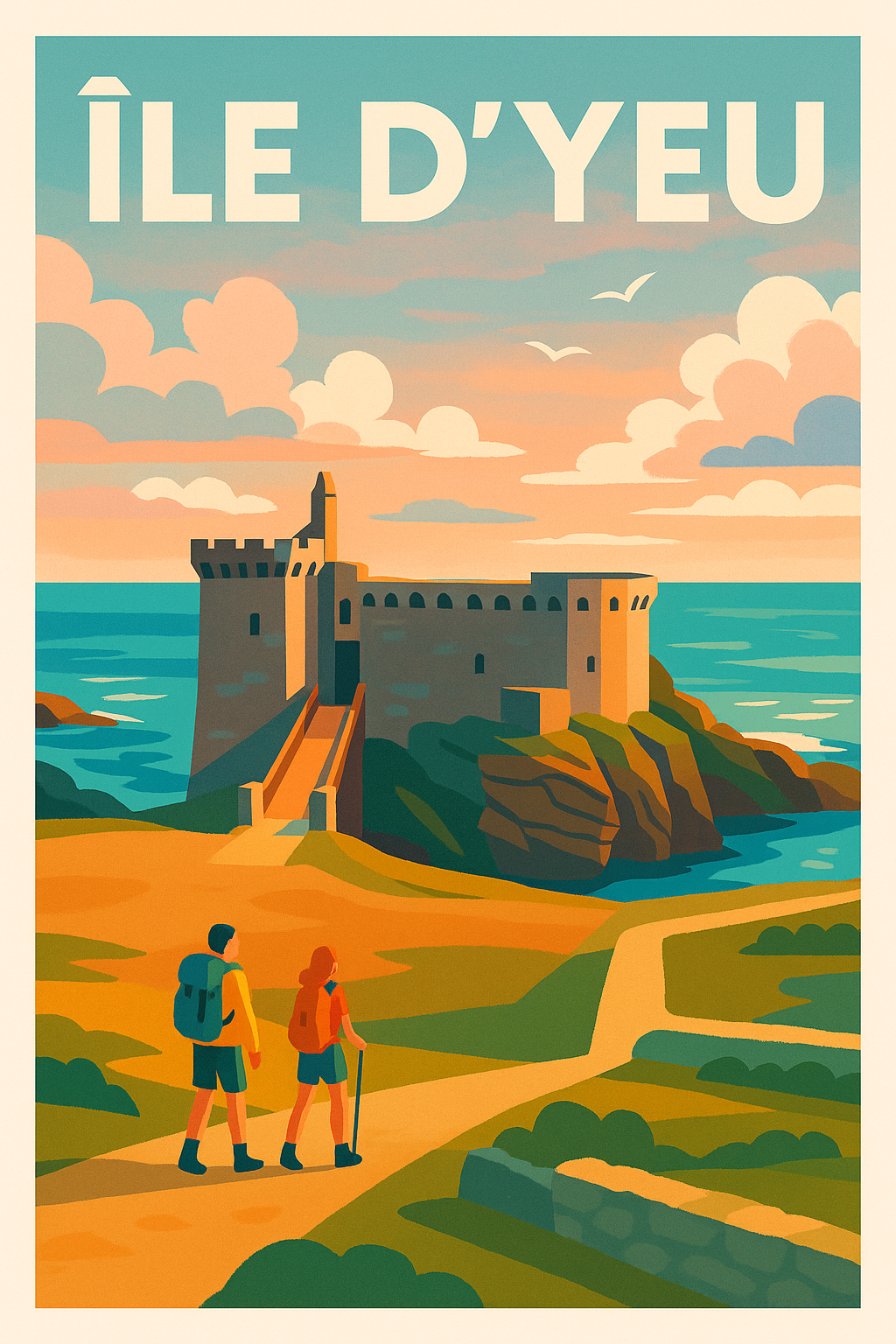 Affiche de Île d'Yeu - L'évasion sauvage et médiévale au cœur de l'Atlantique