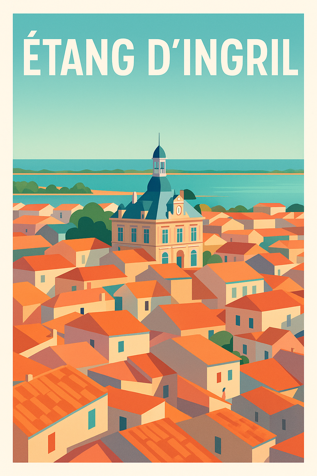 Affiche de l'Étang d'Ingril, poster Frontignan | Afich