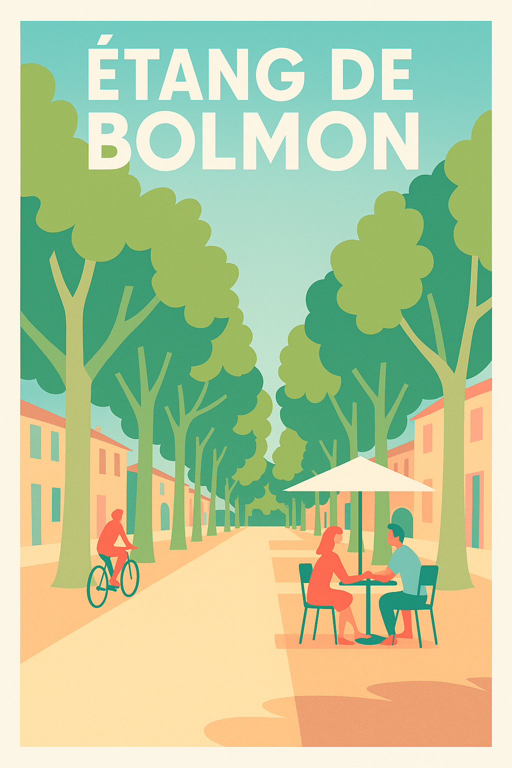 Affiche de l'Étang de Bolmon, poster Provence | Afich
