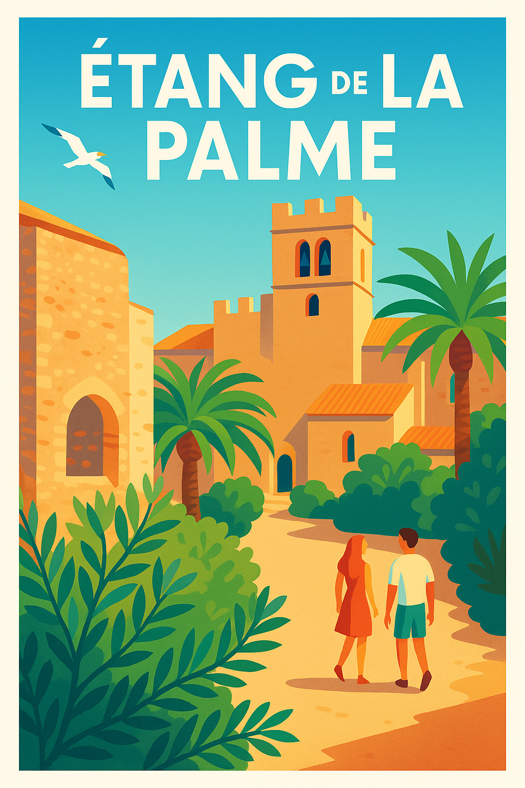 Affiche de l'Étang de la Palme, poster vintage | Afich