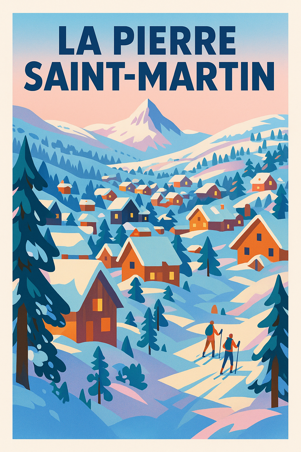 Affiche de La Pierre Saint-Martin - L'élégance des Pyrénées sous la neige