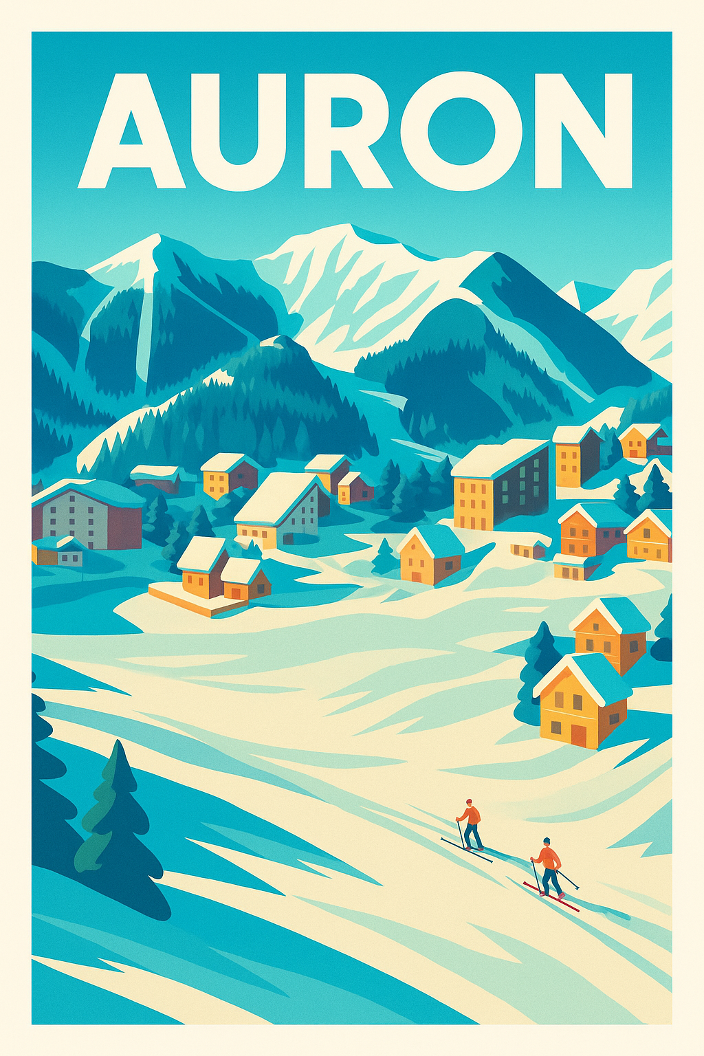 Affiche de Auron - Le charme authentique des Alpes du Sud