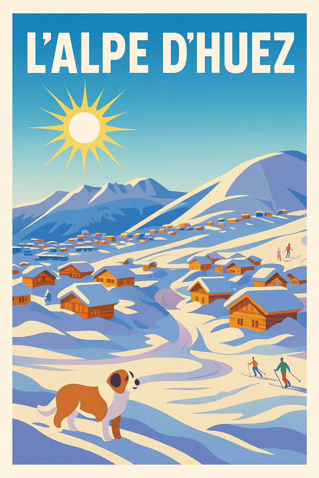 Affiche de L'Alpe d'Huez - L'Île au Soleil dans votre intérieur