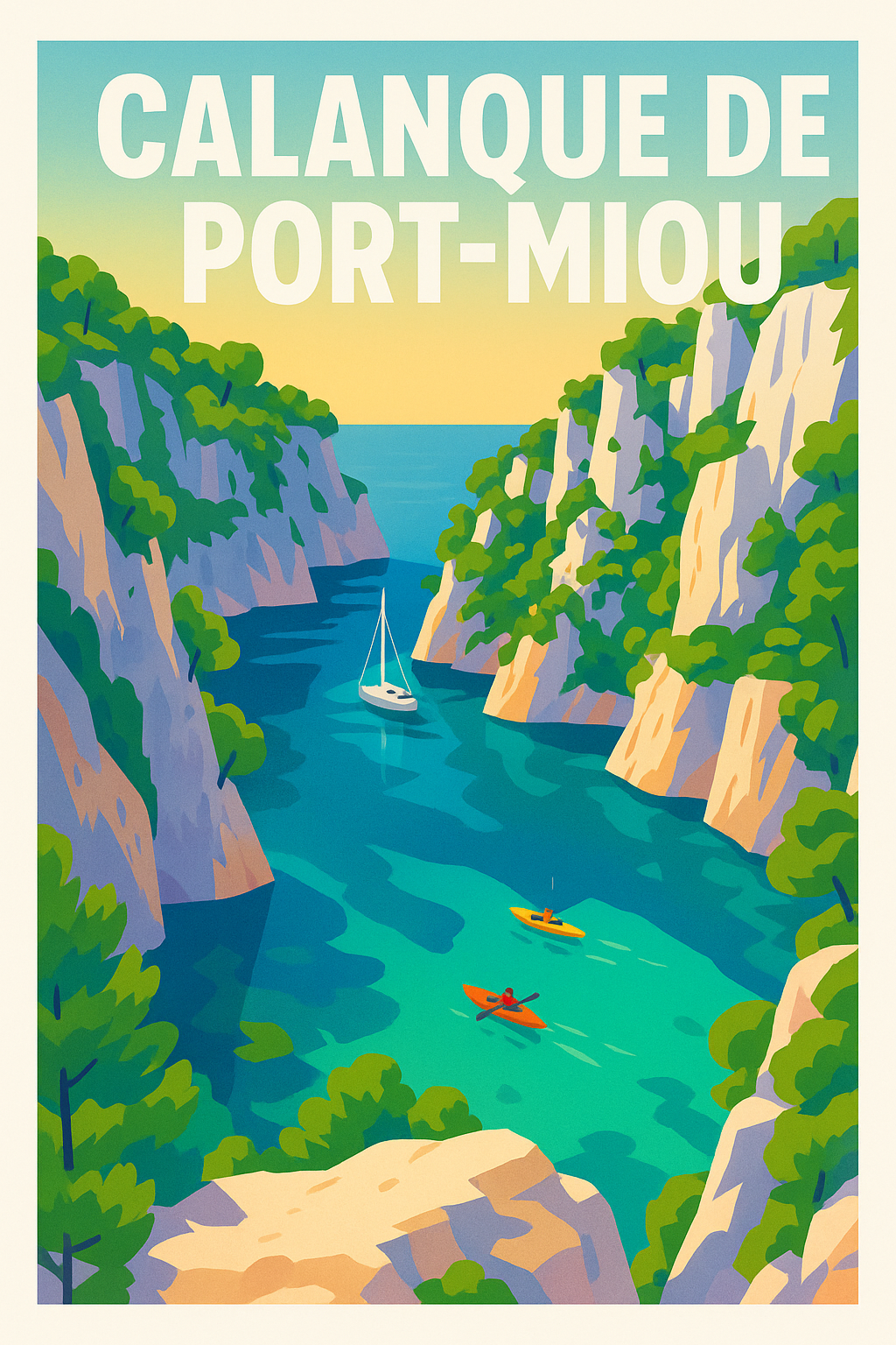 Affiche Calanque de Port-Miou — L'éclat de la Provence dans votre décoration · poster d'art de Calanque de Port-Miou