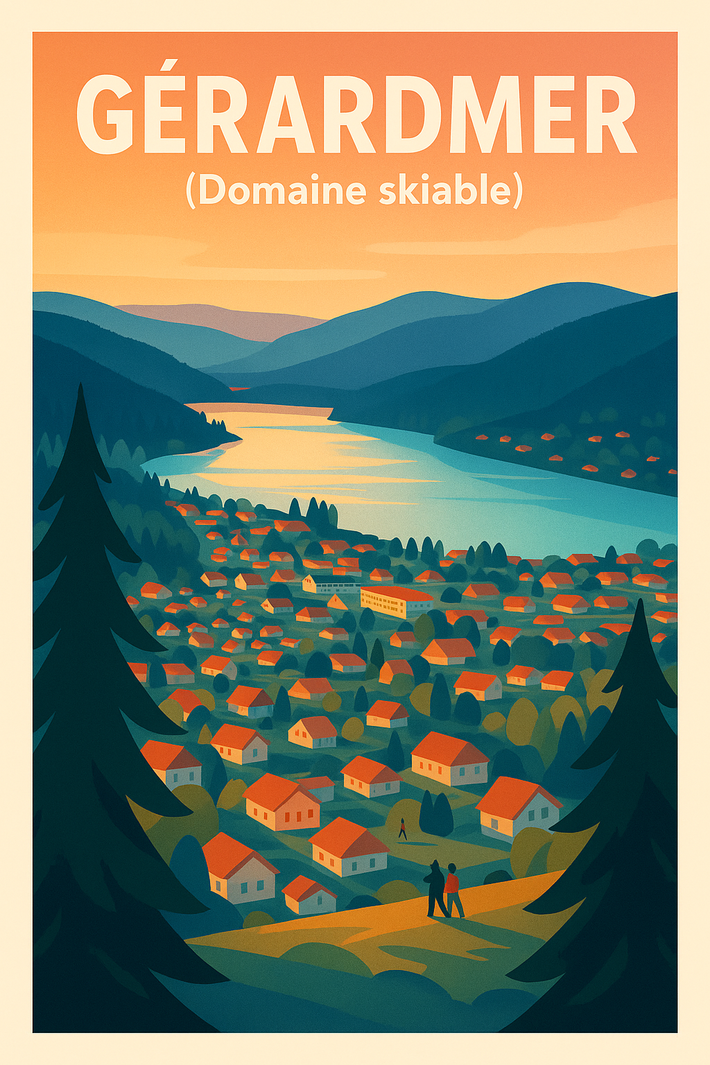 Affiche de Gérardmer - La Perle des Vosges et son domaine skiable
