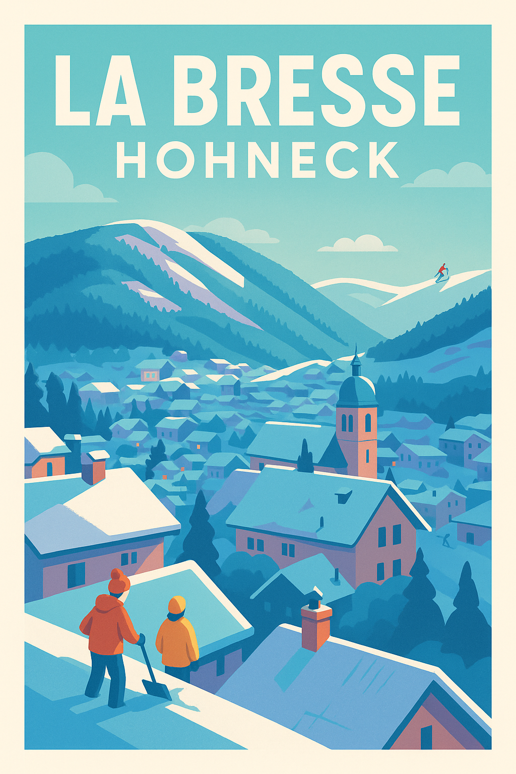 Affiche de La Bresse Hohneck - Le charme authentique des Vosges sous la neige