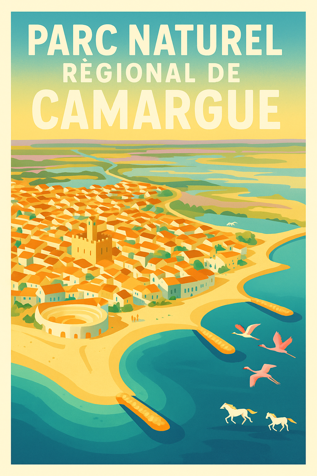Affiche de Camargue - L'âme sauvage de la Provence entre terre et mer