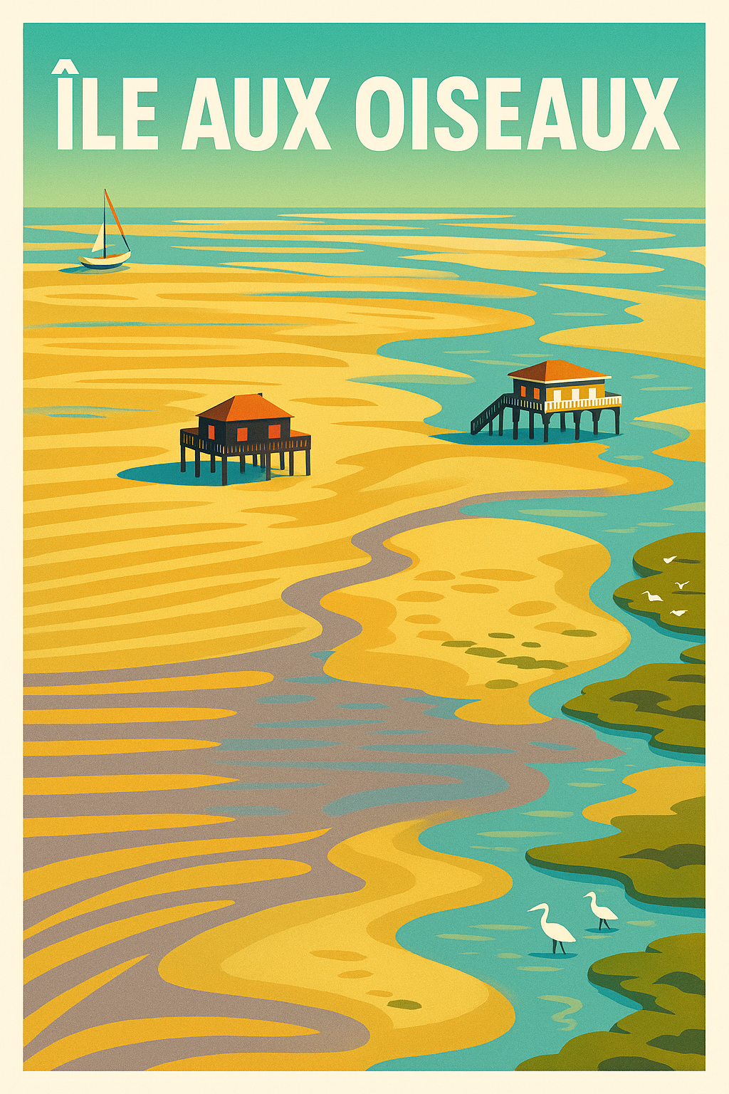Affiche de Île aux Oiseaux - L'élégance sauvage du Bassin d'Arcachon
