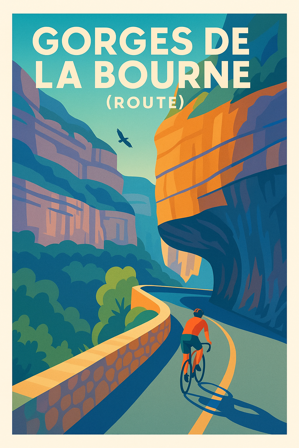 Affiche de Gorges de la Bourne - La route spectaculaire du Vercors