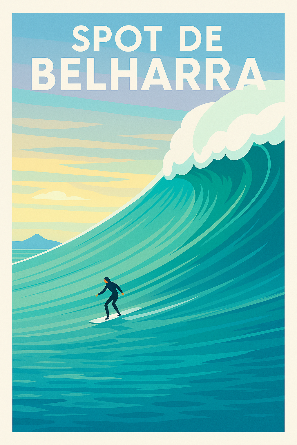 Affiche de Spot de Belharra - Domptez la vague légendaire du Pays Basque