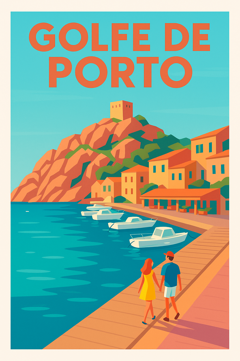 Affiche de Golfe de Porto - L'éclat de la Corse entre mer et montagnes