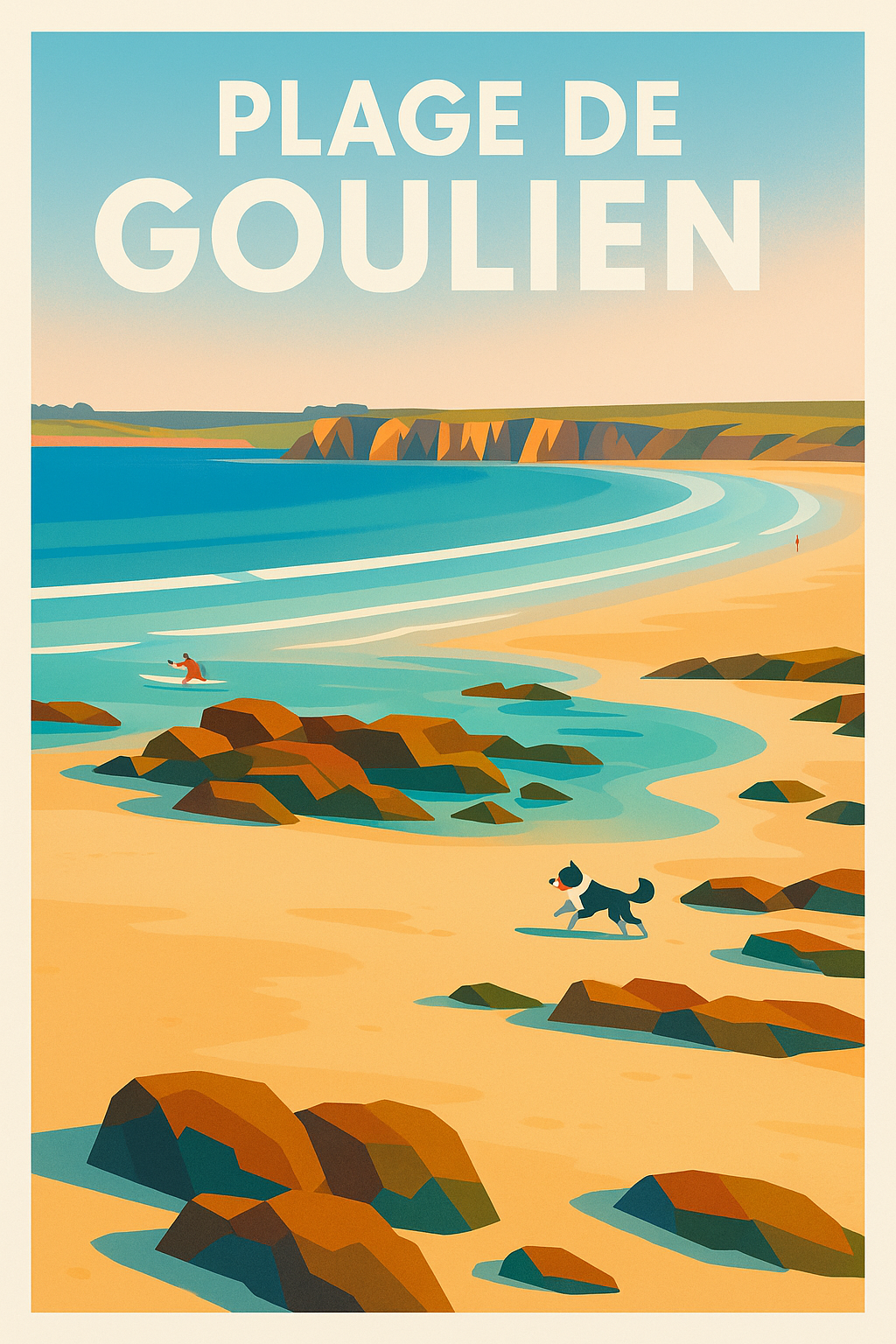 Affiche de Plage de Goulien - L'esprit sauvage de la presqu'île de Crozon