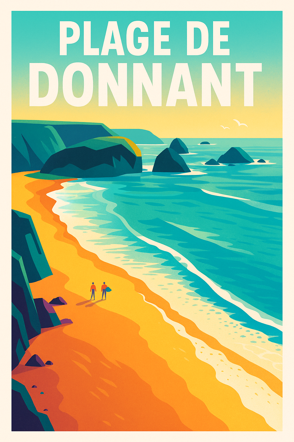 Affiche de Plage de Donnant - Évasion sauvage à Belle-Île-en-Mer