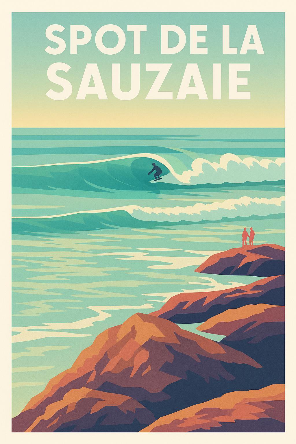 Affiche de Spot de La Sauzaie - L'esprit du surf en Vendée