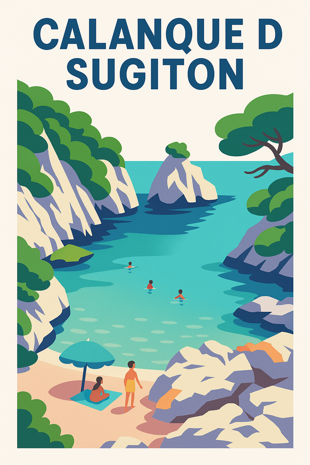Affiche de Calanque de Sugiton - Évasion azur au cœur des falaises marseillaises