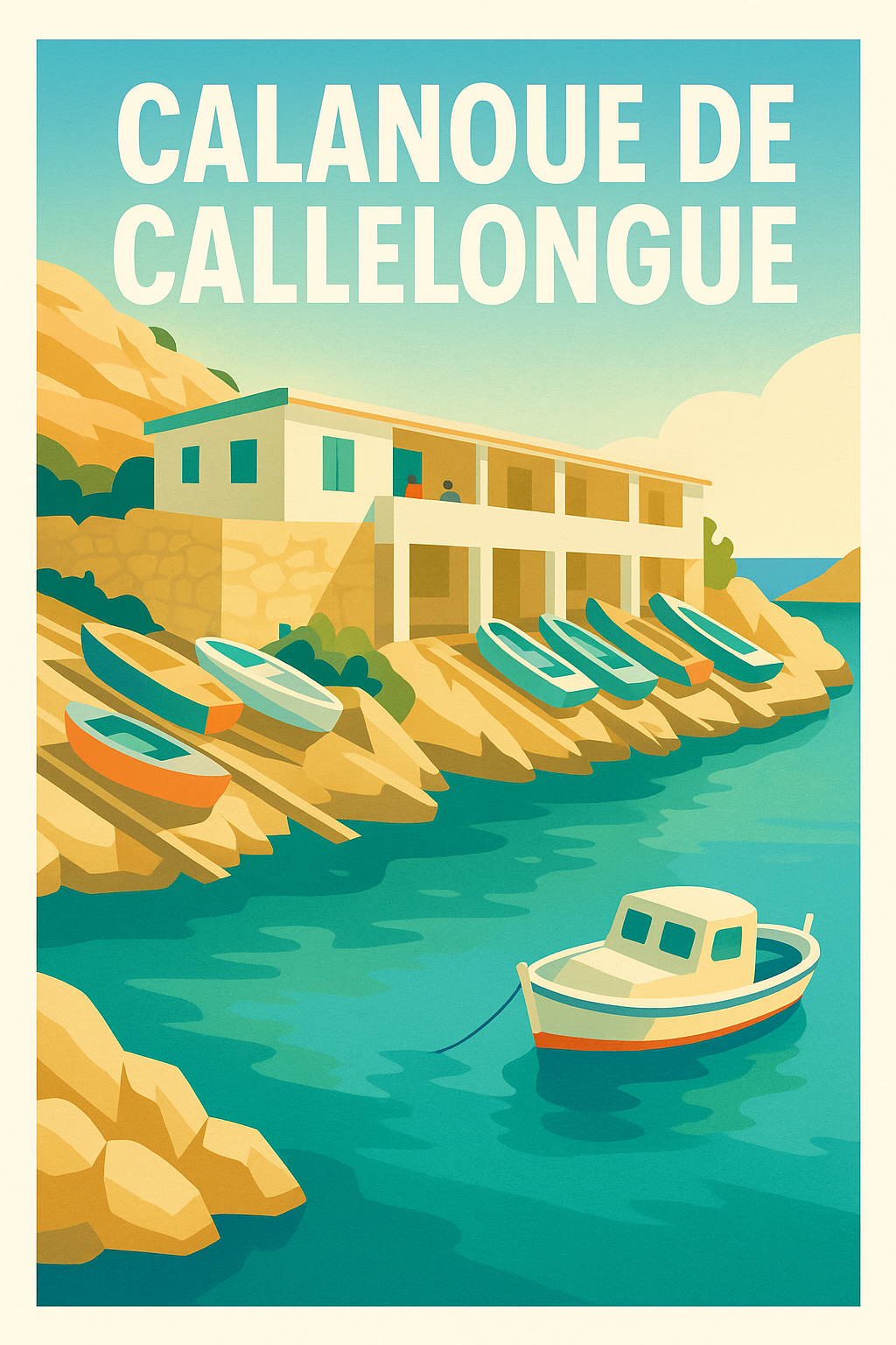Affiche de Calanque de Callelongue - L'esprit authentique de Marseille en affiche