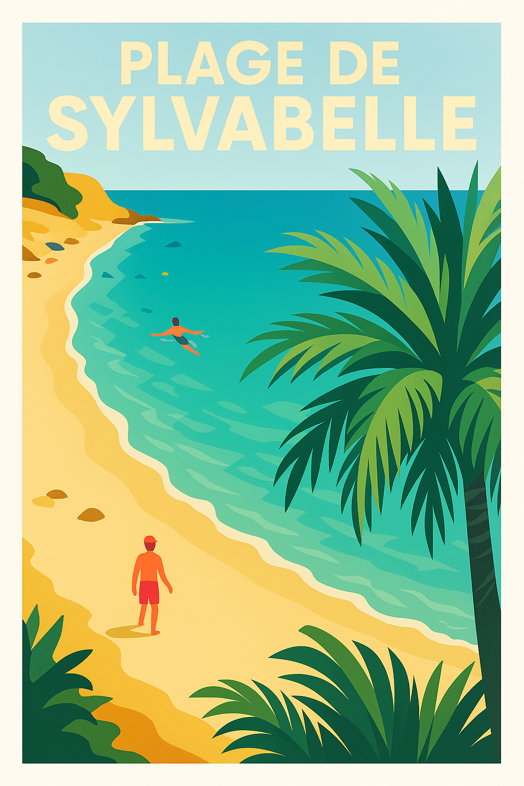 Affiche de Plage de Sylvabelle - Évasion ensoleillée sur la Côte d'Azur