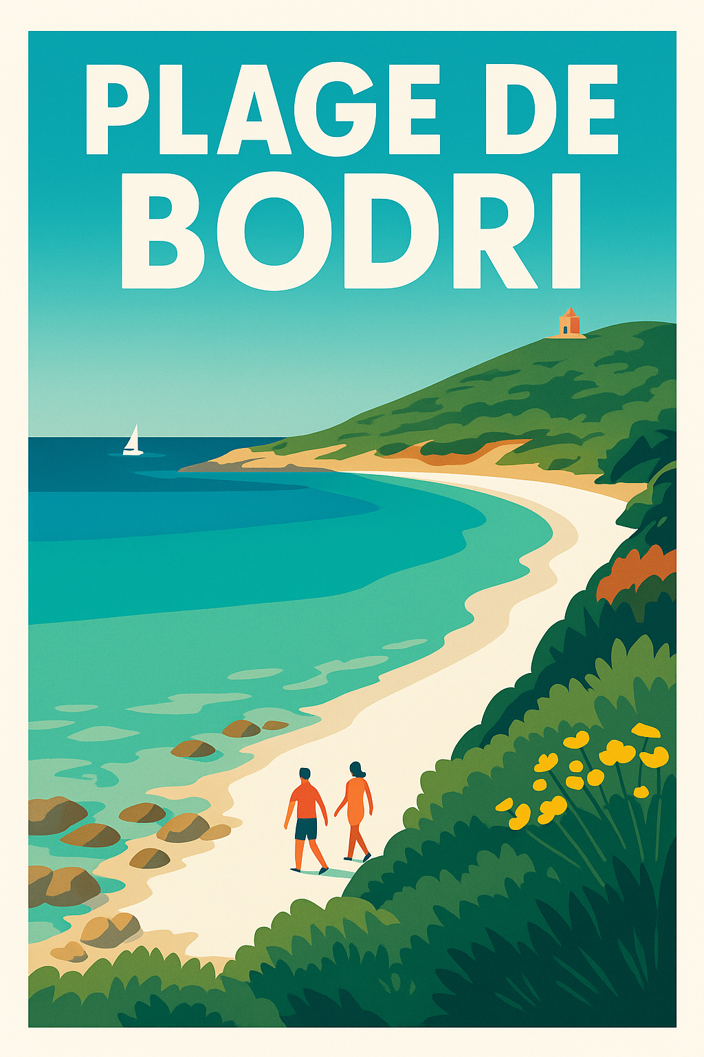 Affiche de Plage de Bodri - Le paradis sauvage de Balagne en affiche