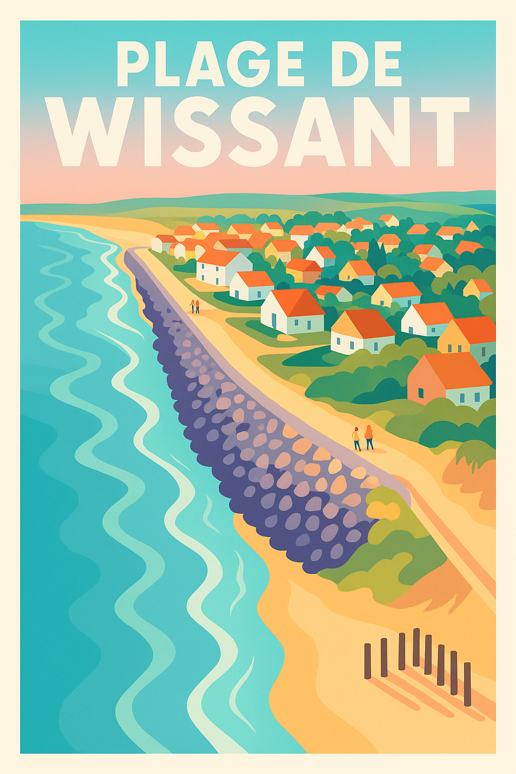 Affiche de Plage de Wissant - L'élégance sauvage de la Côte d'Opale