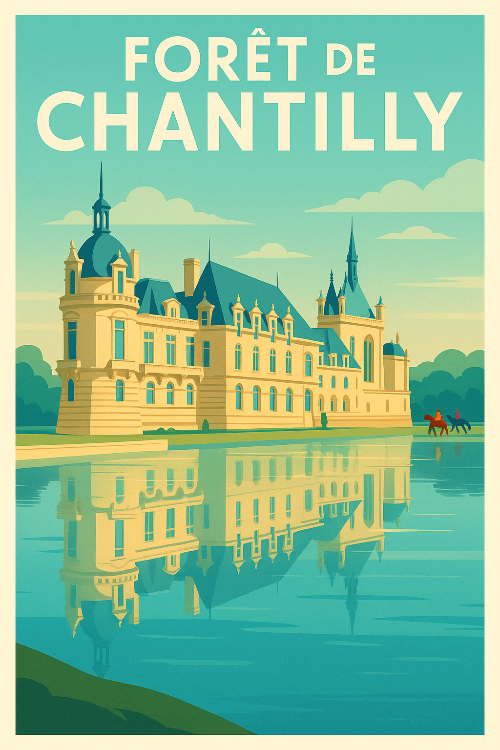 Affiche de Forêt de Chantilly - L'élégance princière au cœur de la nature