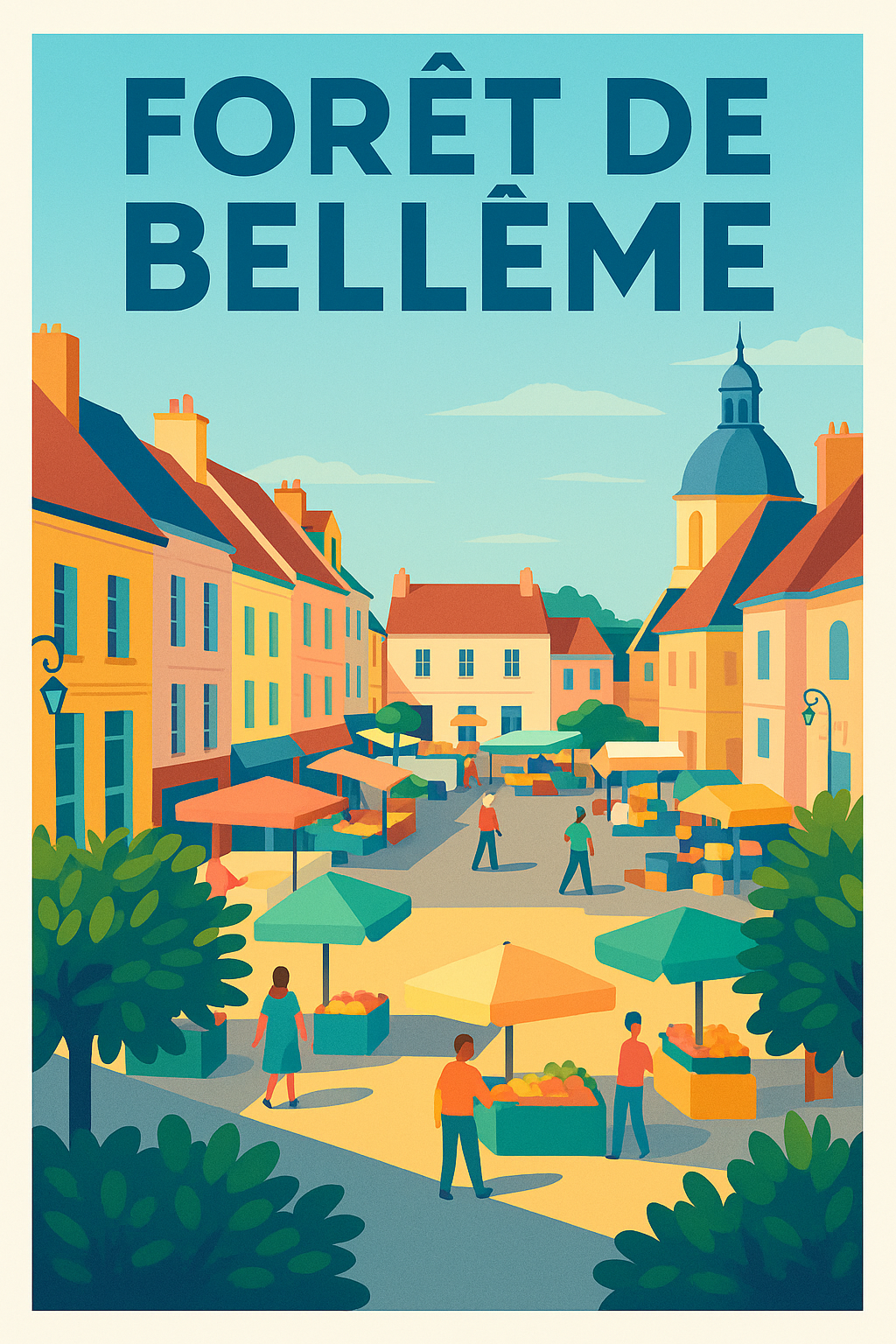 Affiche de Forêt de Bellême - L'élégance du Perche en couleurs