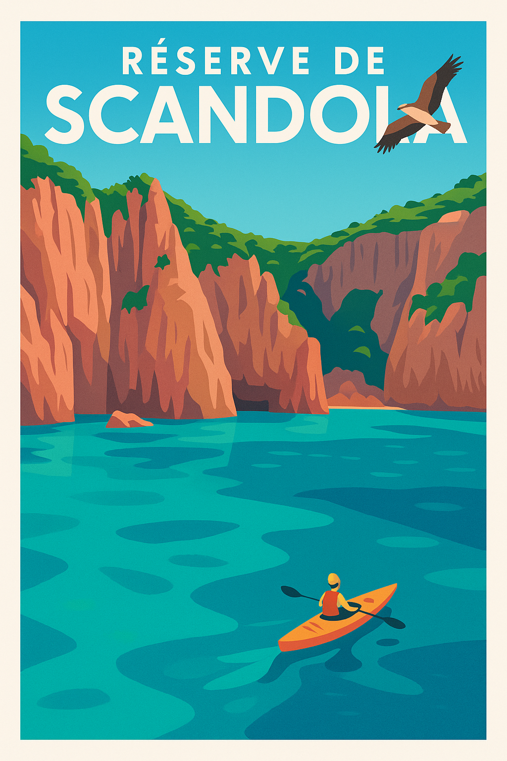 Affiche de Réserve de Scandola - Évasion sauvage au cœur de la Corse