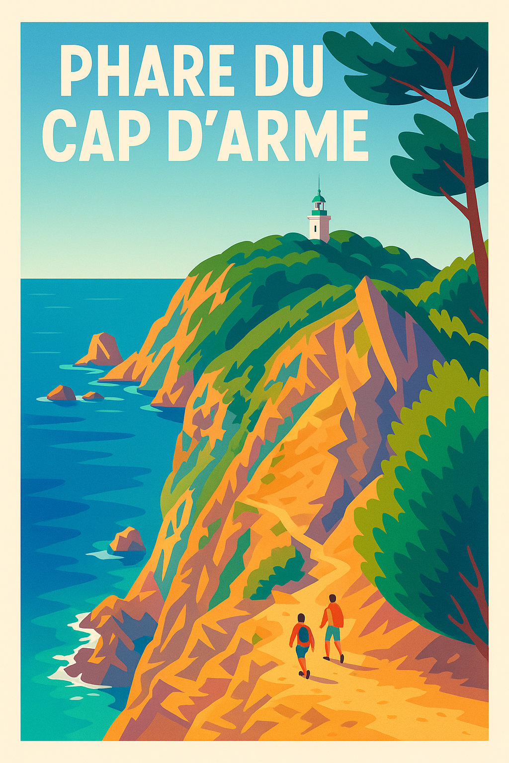 Affiche du Phare du Cap d'Arme, poster de France | Afich