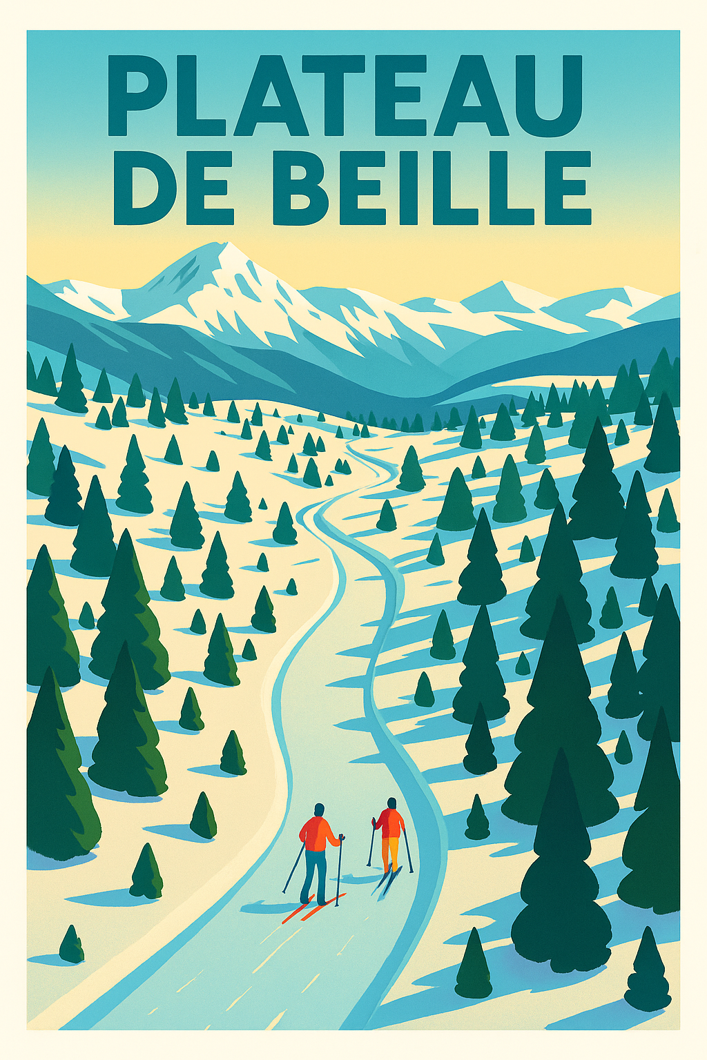 Affiche du Plateau de Beille, poster montagne | Afich