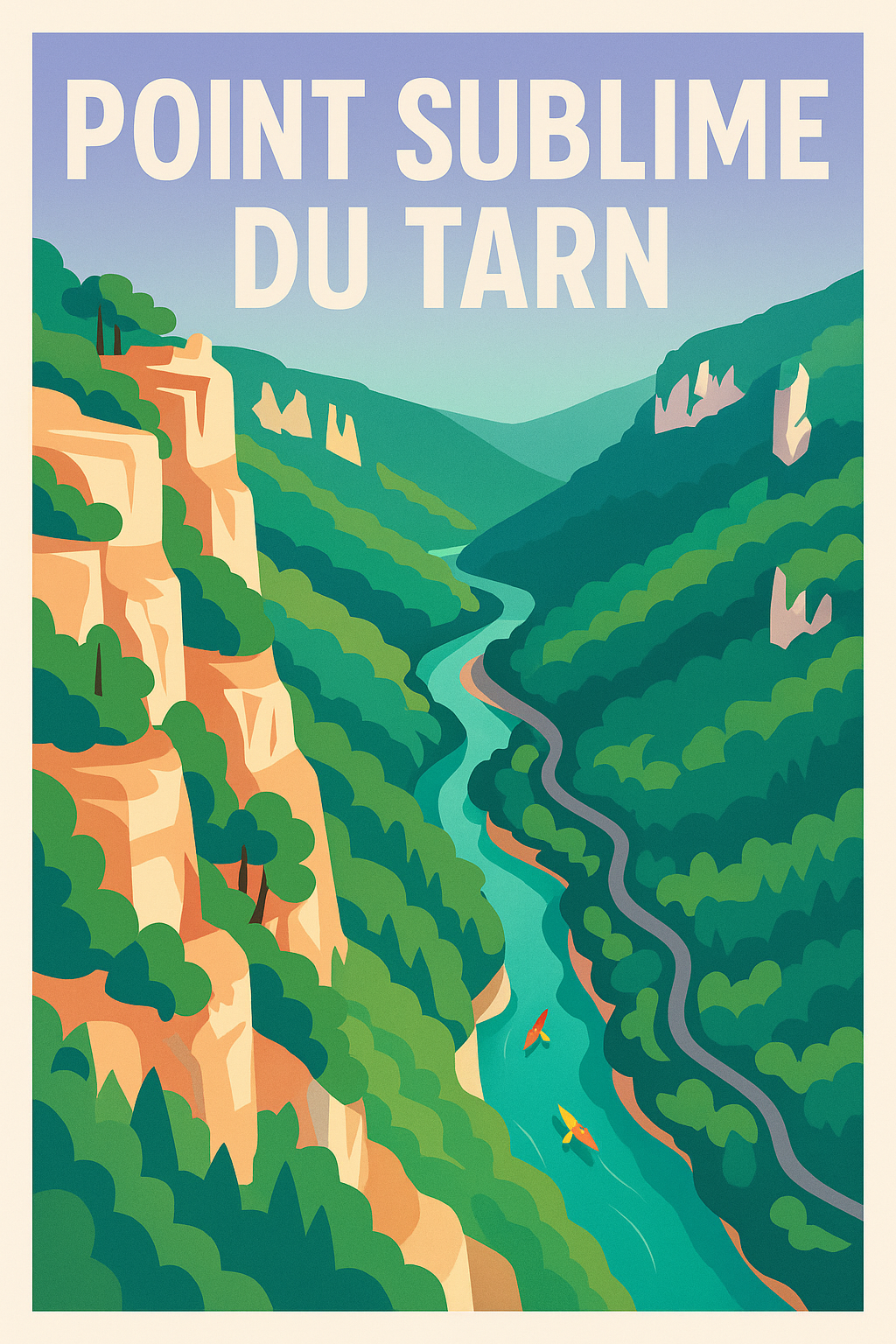 Affiche du Point Sublime du Tarn, Gorges du Tarn | Afich