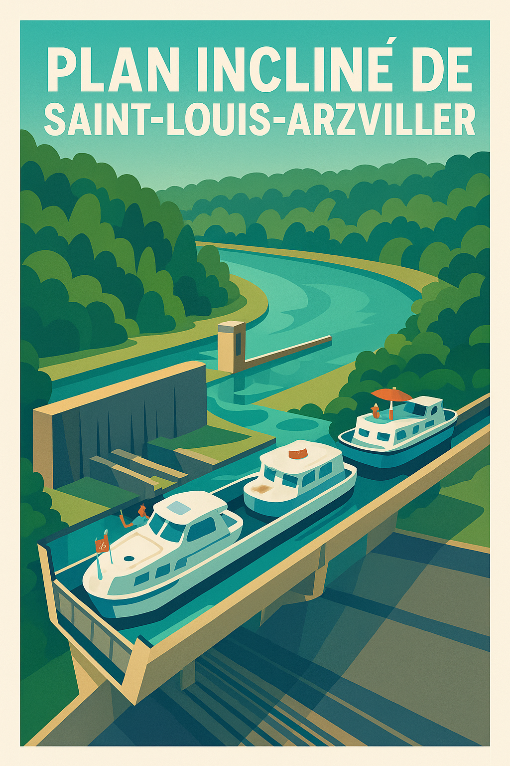 Affiche de Saint-Louis-Arzviller, poster Moselle | Afich