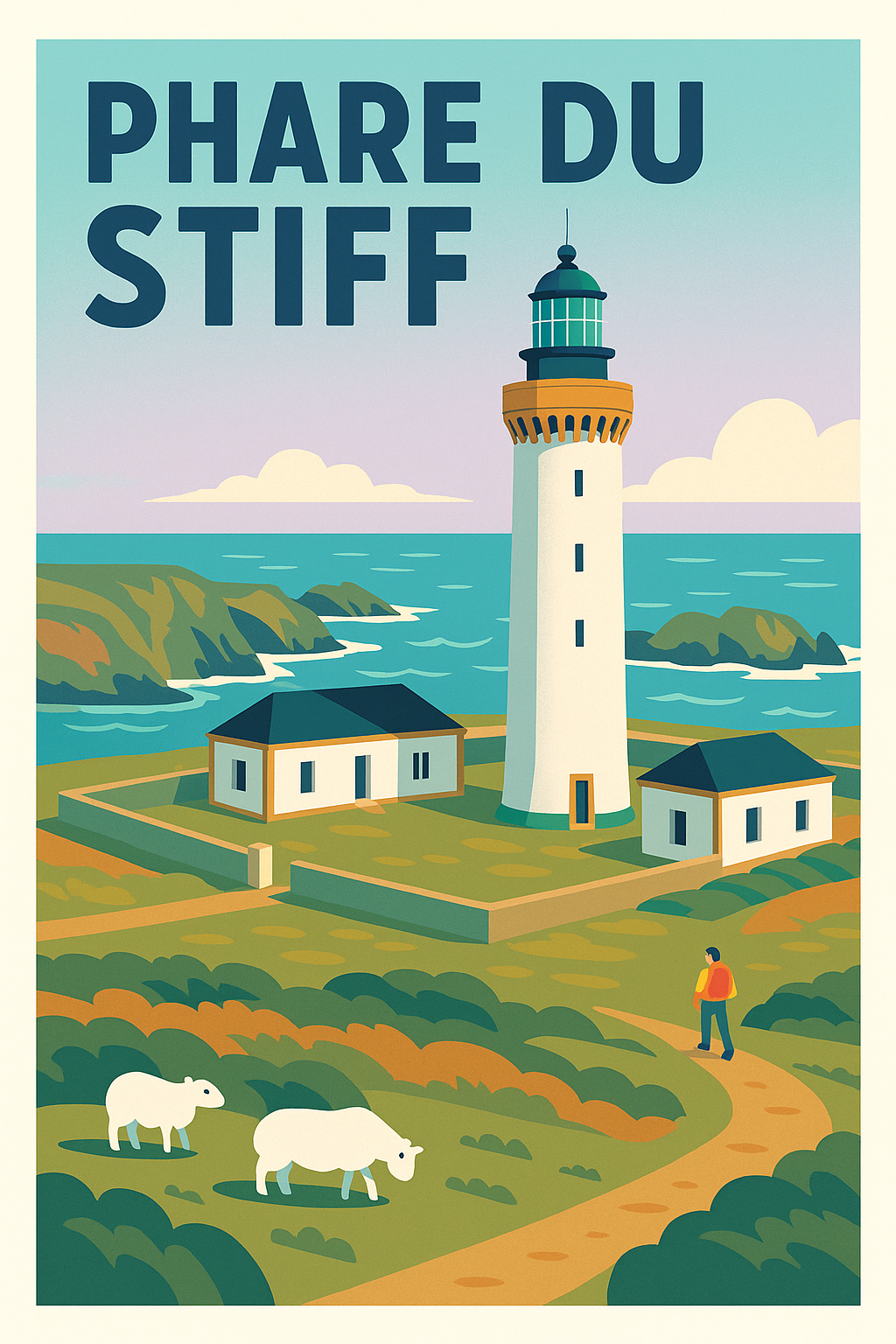 Affiche du Phare du Stiff, Bretagne | Afich