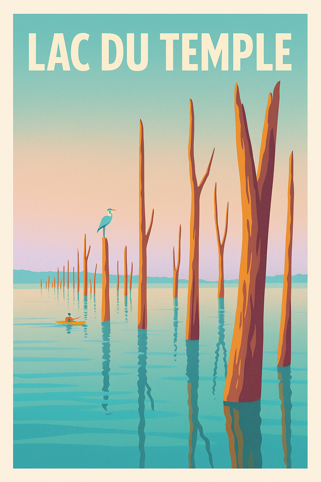 Affiche de Lac du Temple - Sérénité sauvage au cœur de l'Aube