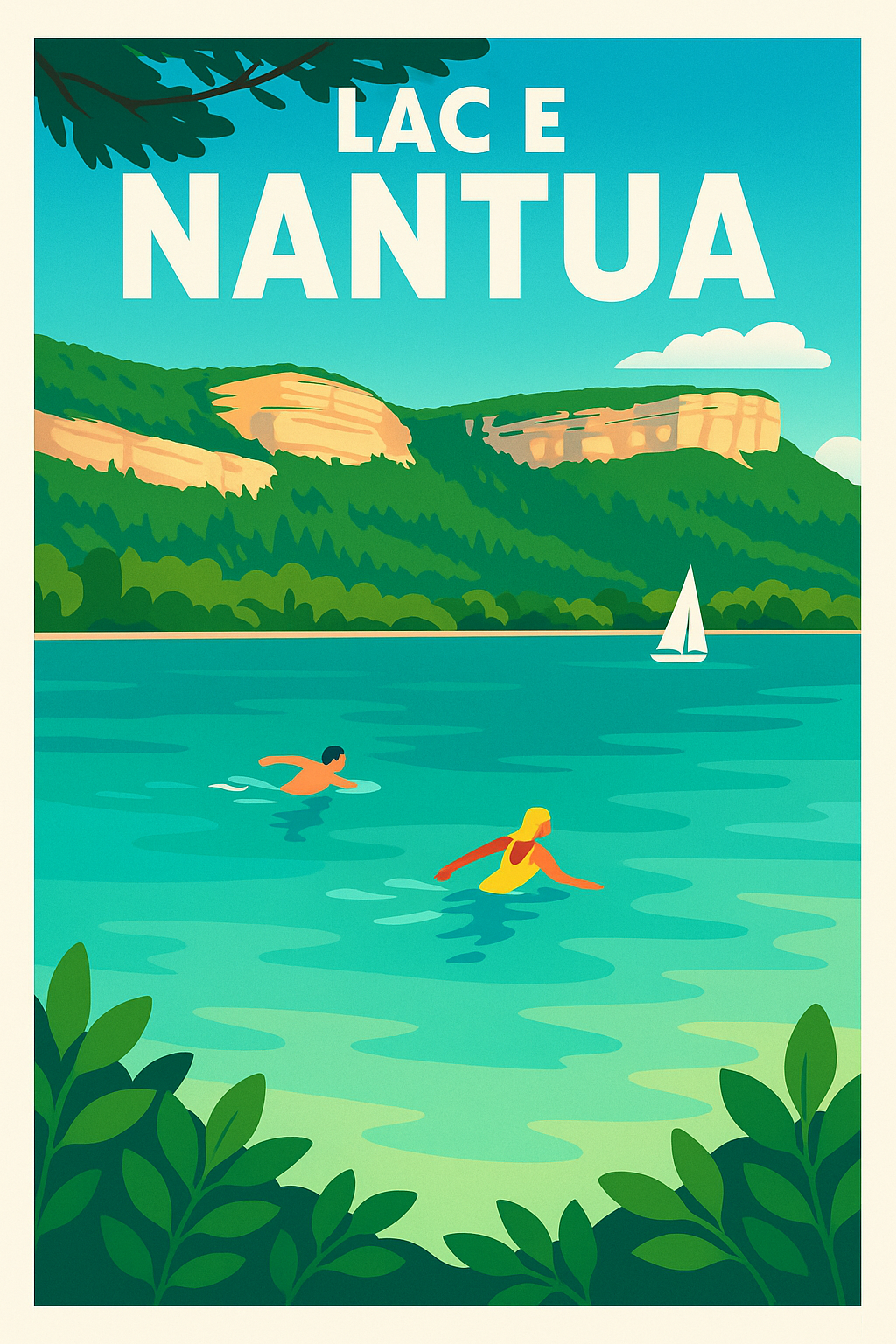 Affiche de Lac de Nantua - Évasion azur au cœur des montagnes de l'Ain