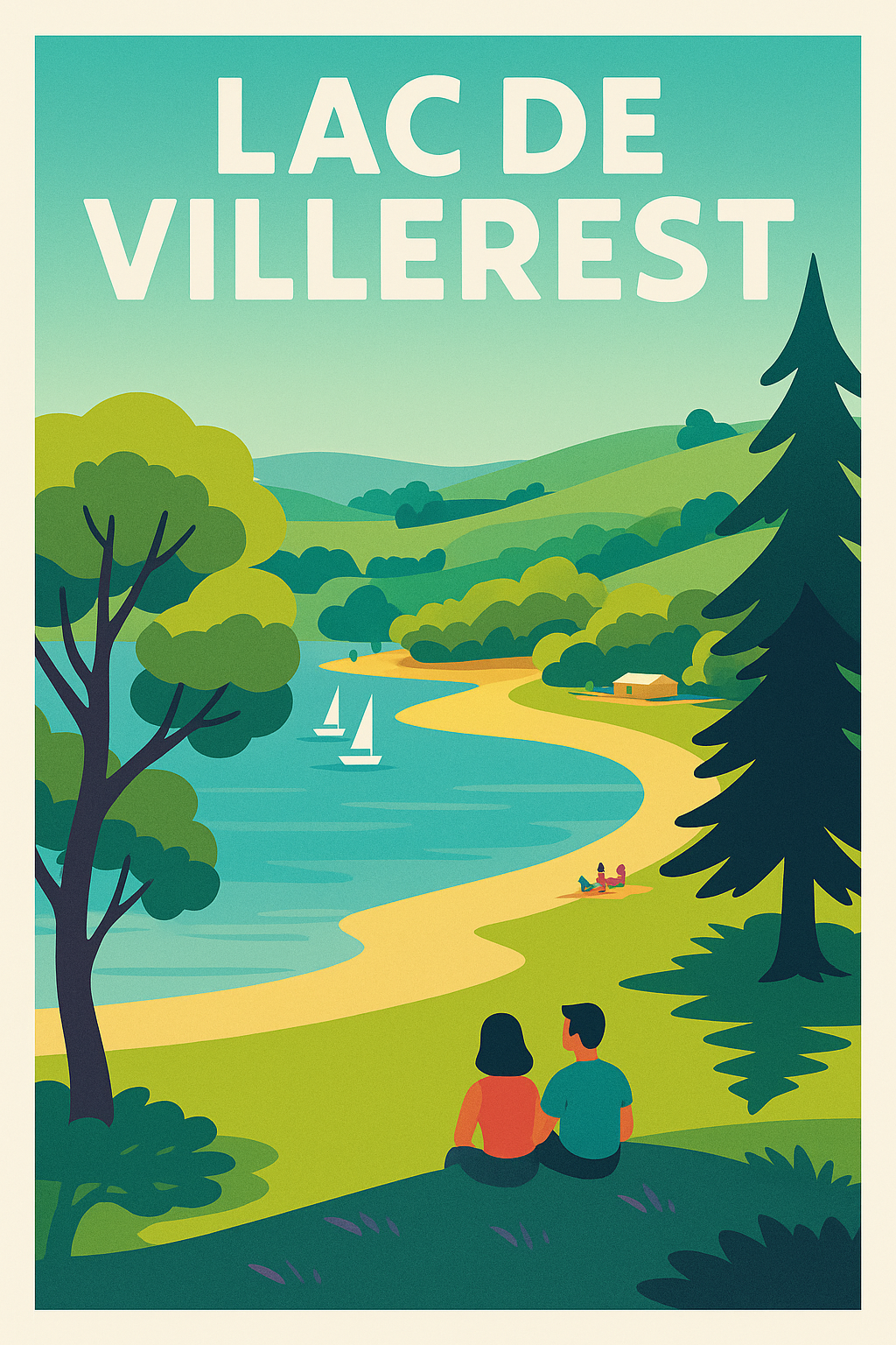 Affiche de Lac de Villerest - Une parenthèse de sérénité au cœur de la Loire