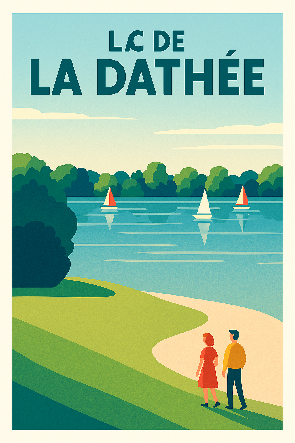 Affiche de Lac de la Dathée - Une parenthèse de sérénité au cœur de la Normandie