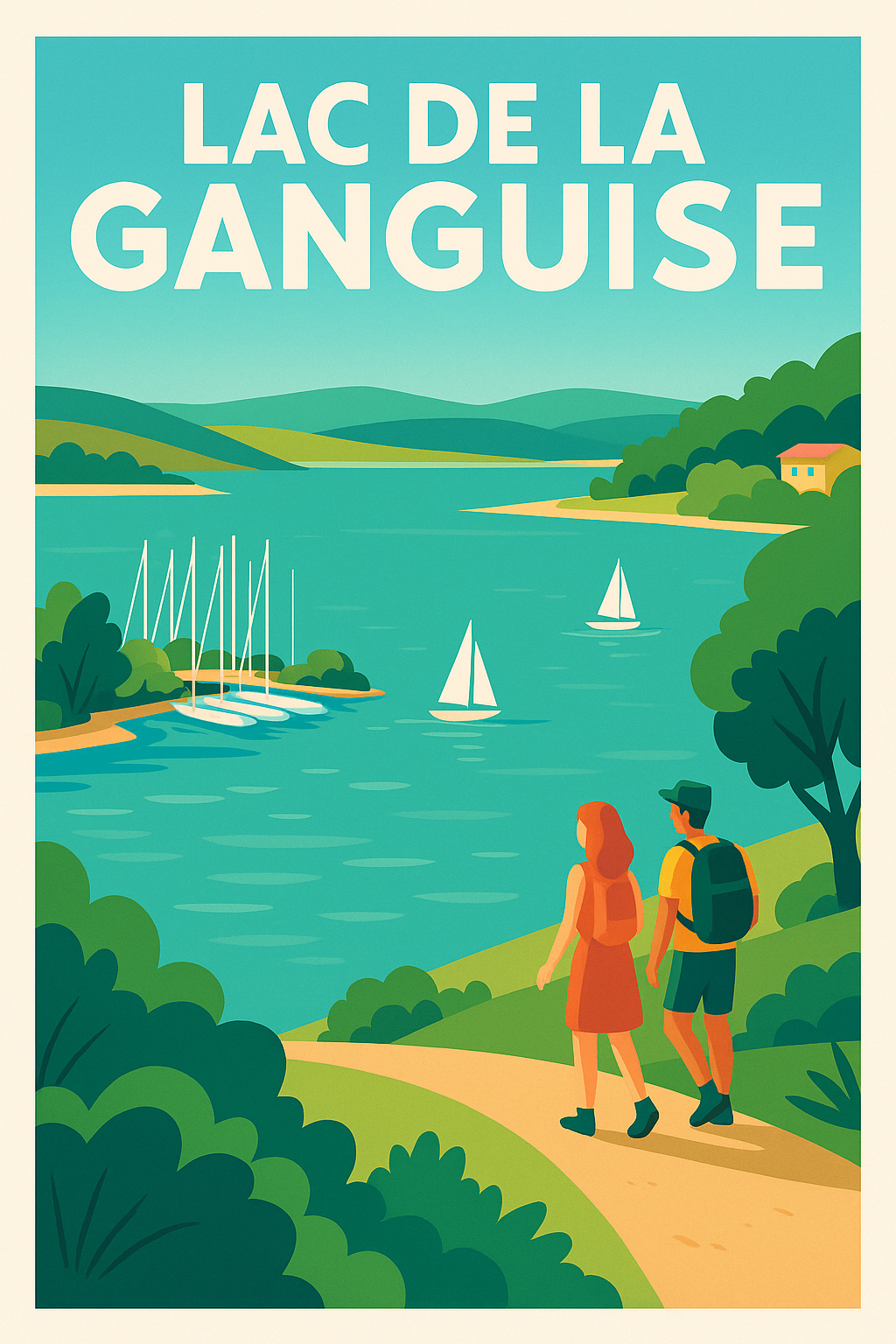 Affiche de Lac de la Ganguise - Évasion Nature et Voile en Occitanie