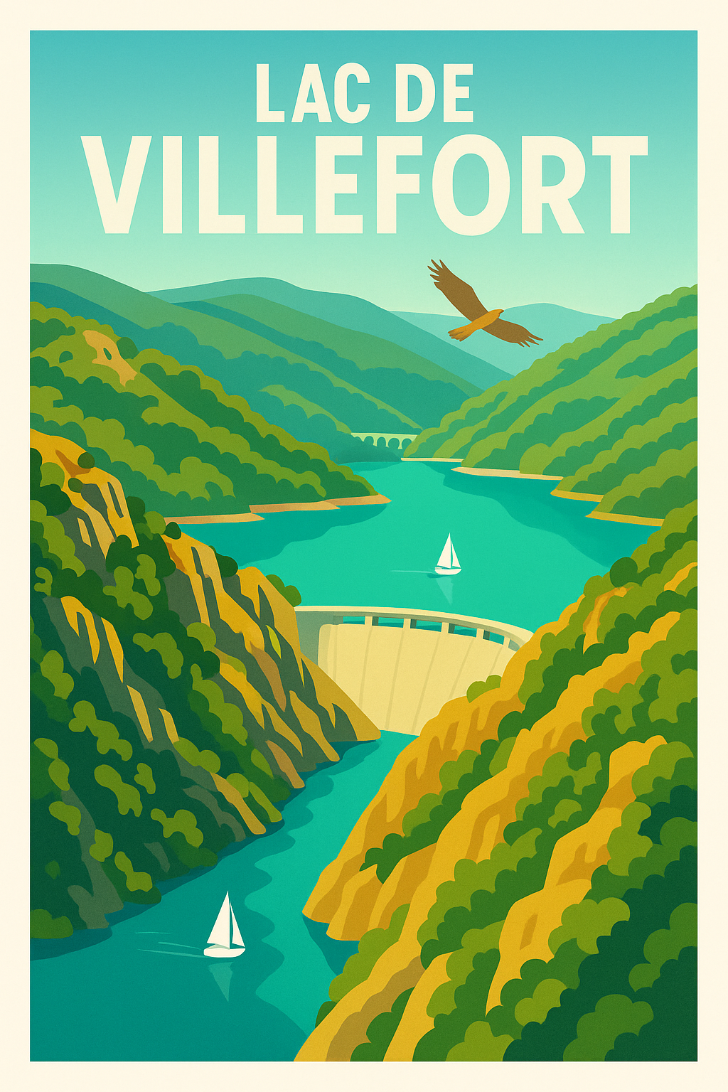 Affiche de Lac de Villefort - Écrin de nature au cœur des Cévennes