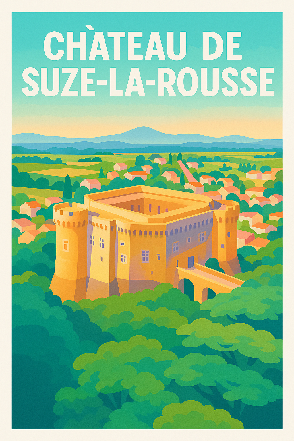 Affiche de Château de Suze-la-Rousse - L'élégance médiévale au cœur de la Drôme