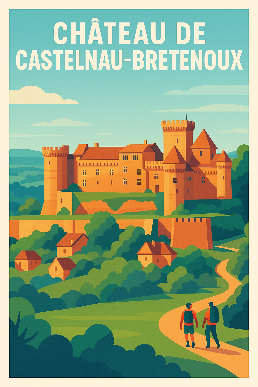Affiche de Château de Castelnau-Bretenoux - Majesté médiévale du Lot