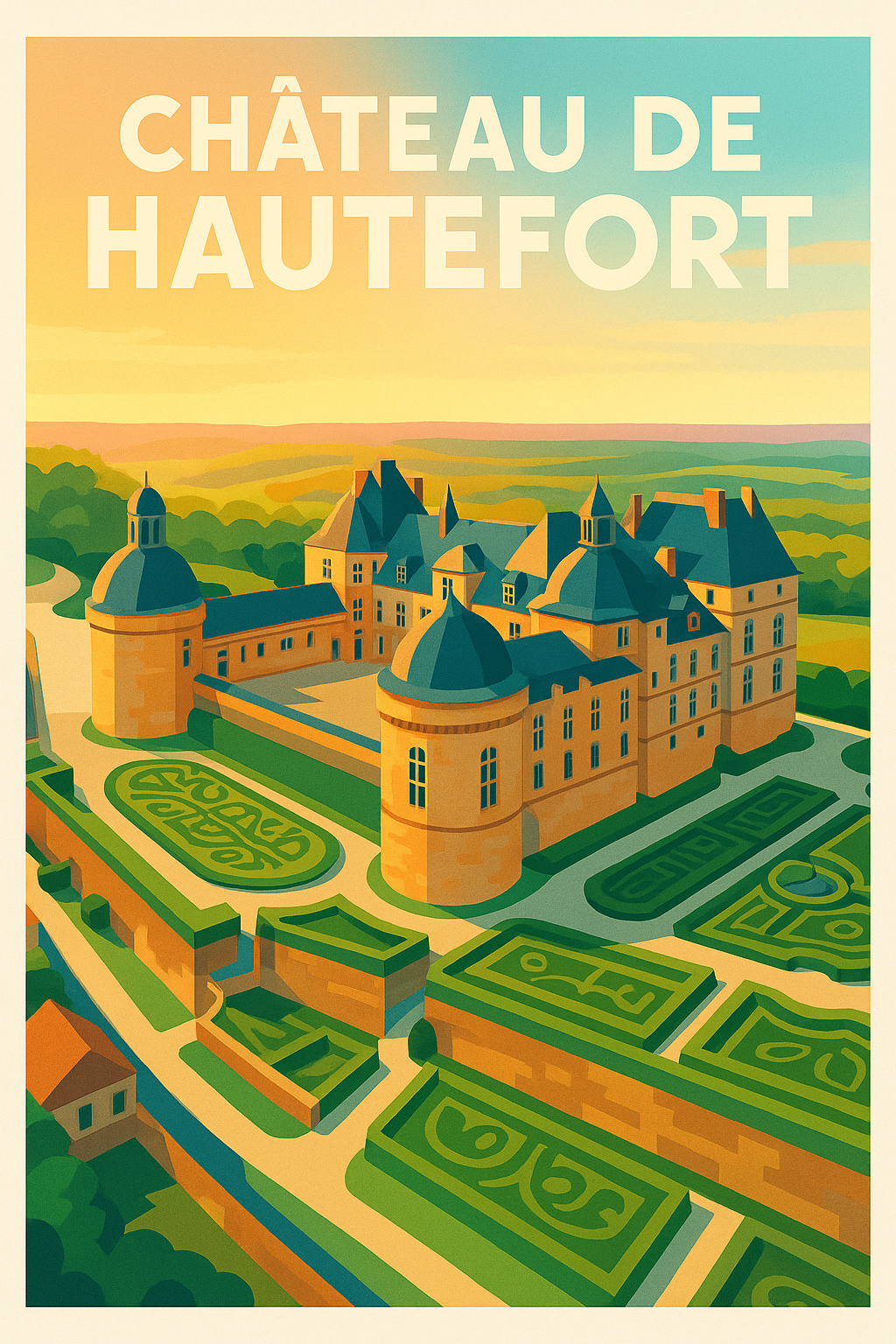 Affiche de Château de Hautefort - L'élégance du Périgord en majesté