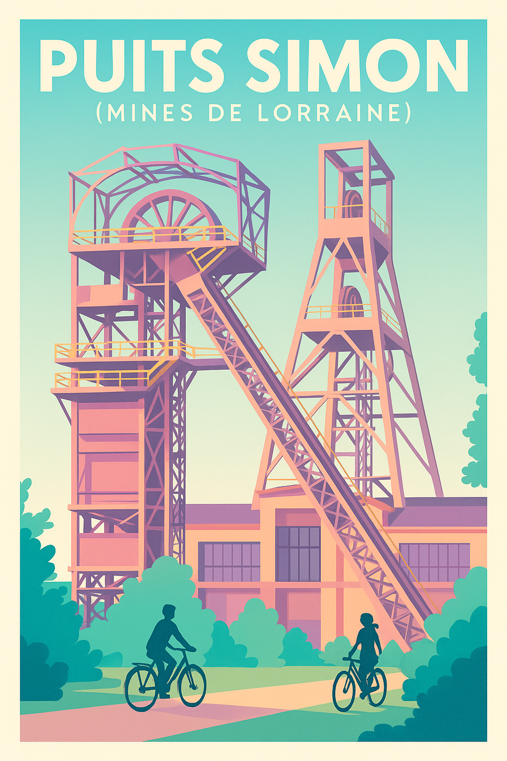 Affiche du Puits Simon, Mines de Lorraine | Afich