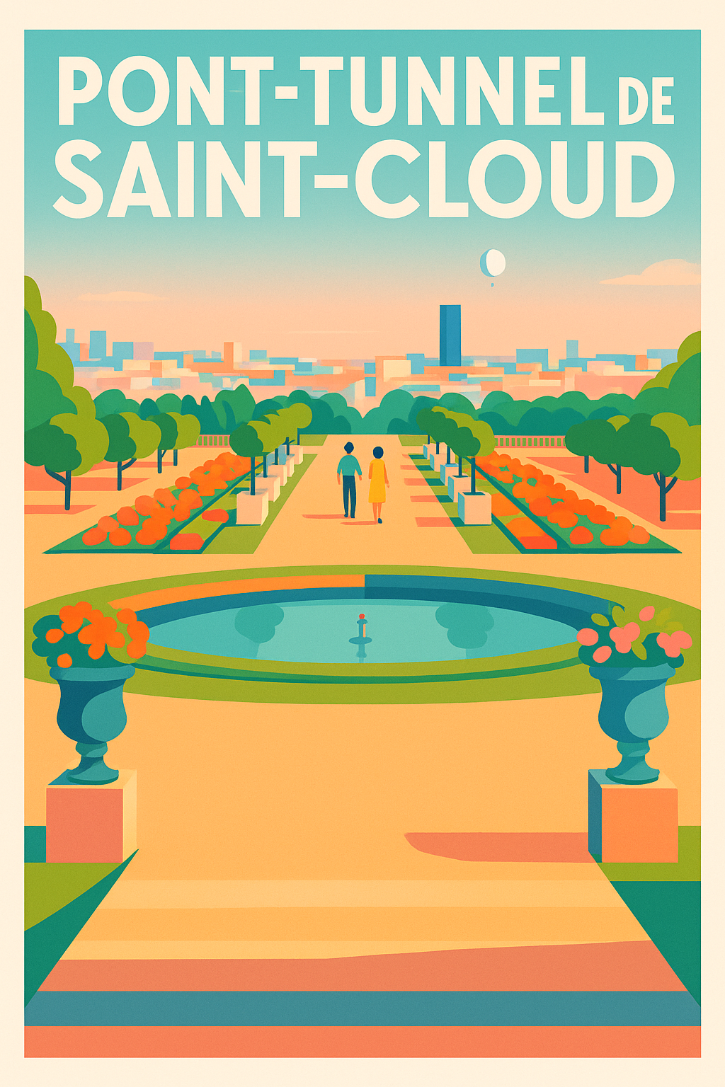 Poster de Saint-Cloud, affiche décorative vintage | Afich