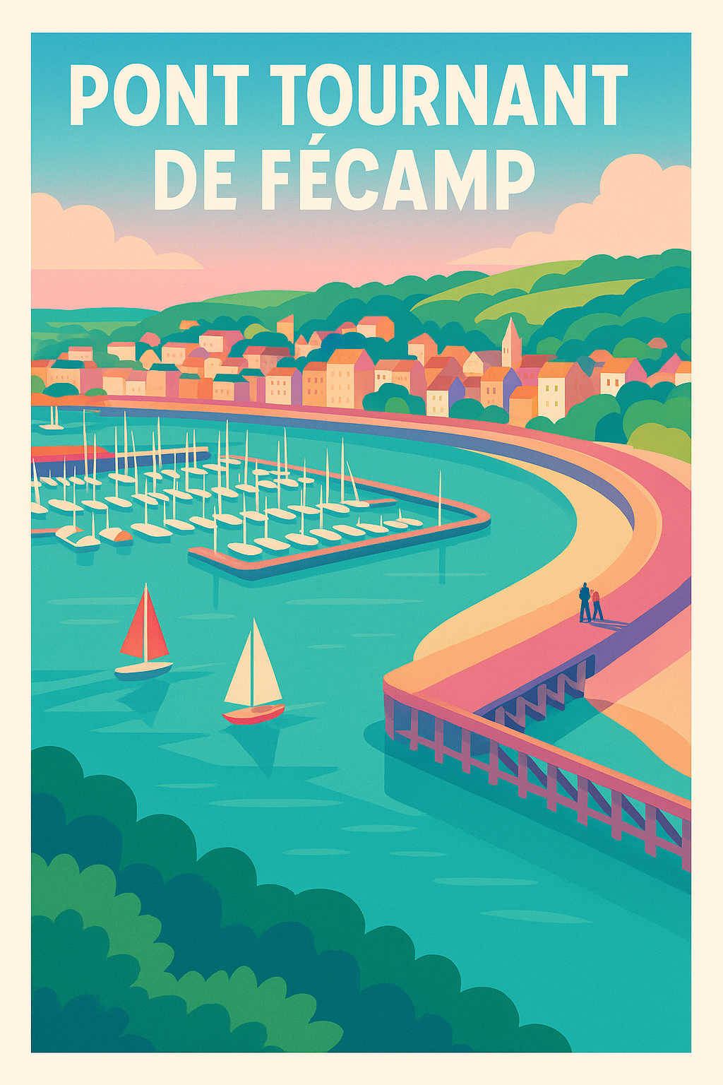 Affiche de Fécamp, poster Pont Tournant | Afich