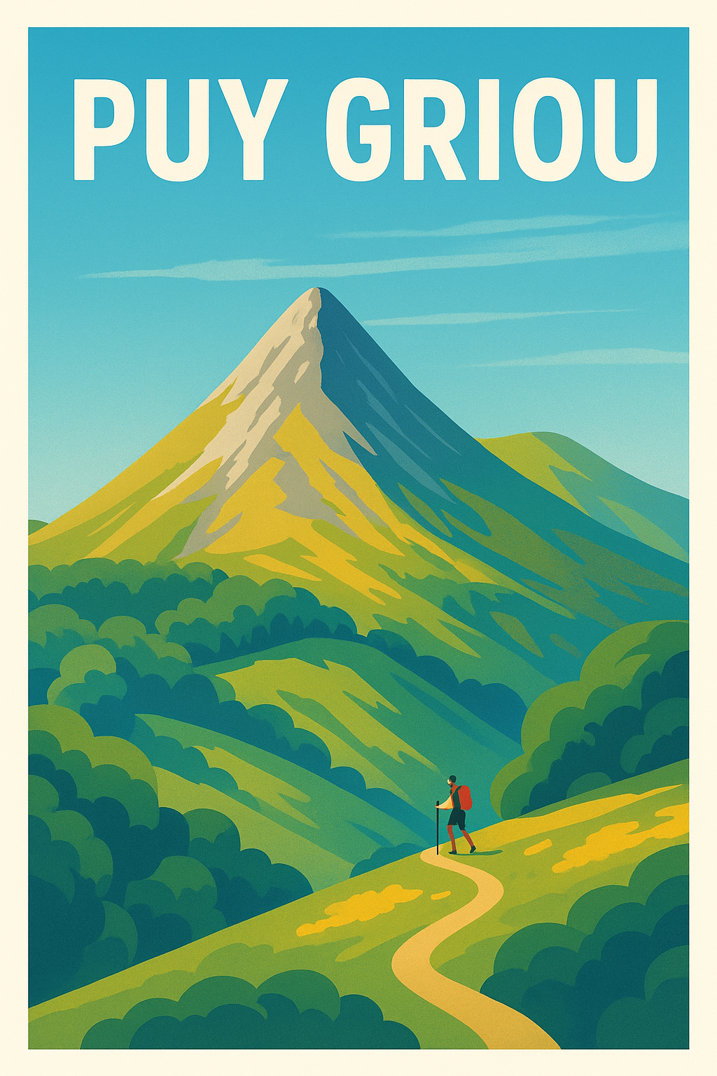 Affiche de Puy Griou - Le sommet iconique des monts du Cantal