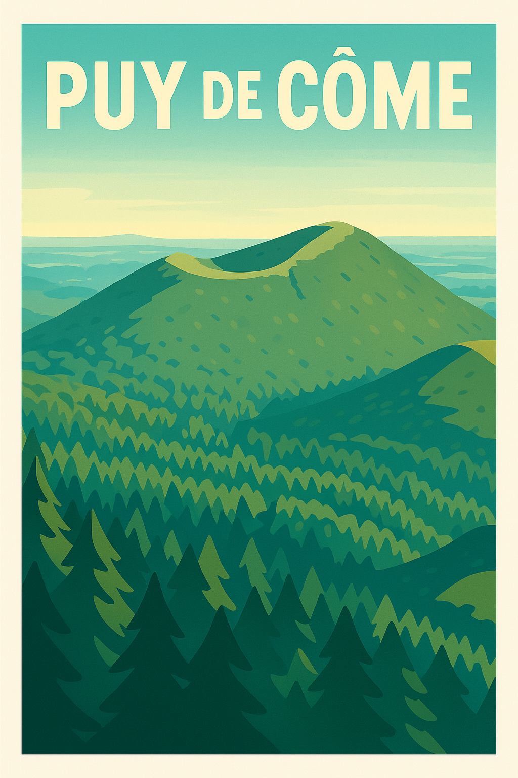 Affiche de Puy de Côme - L'élégance sauvage des volcans d'Auvergne