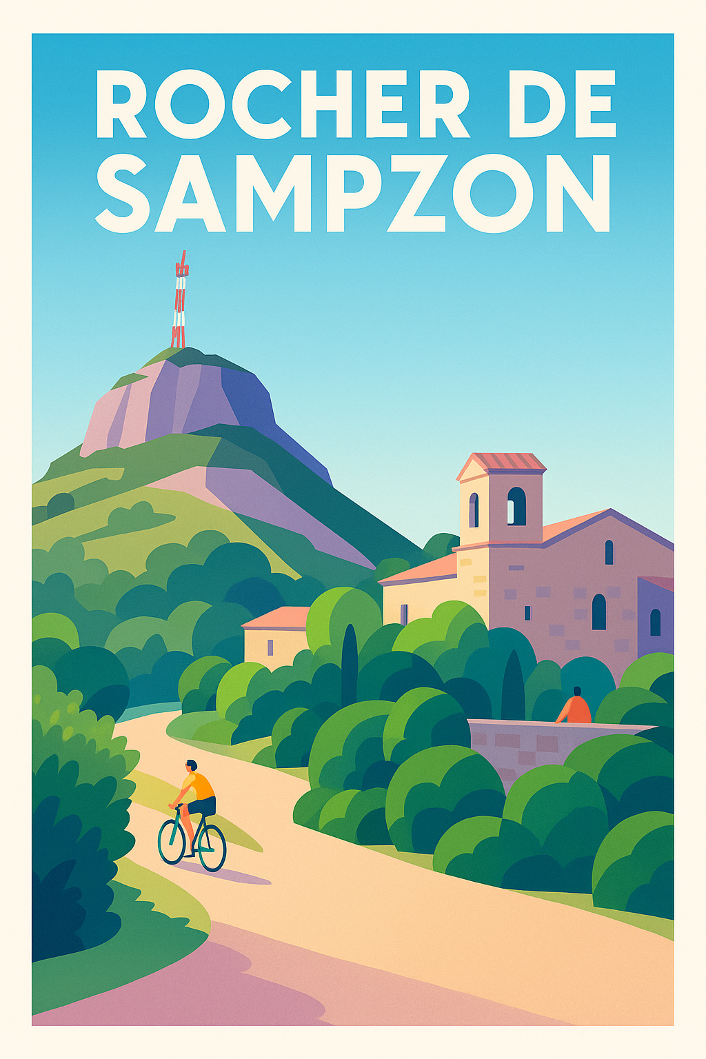 Affiche de Rocher de Sampzon - Le belvédère iconique de l'Ardèche