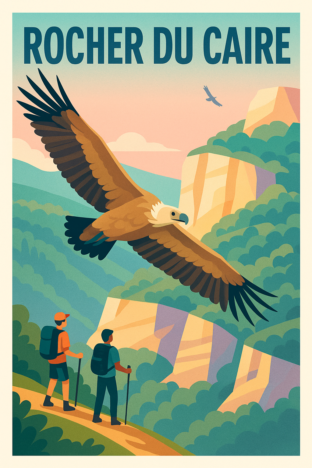 Affiche de Rocher du Caire - L'envol majestueux au cœur de la Drôme