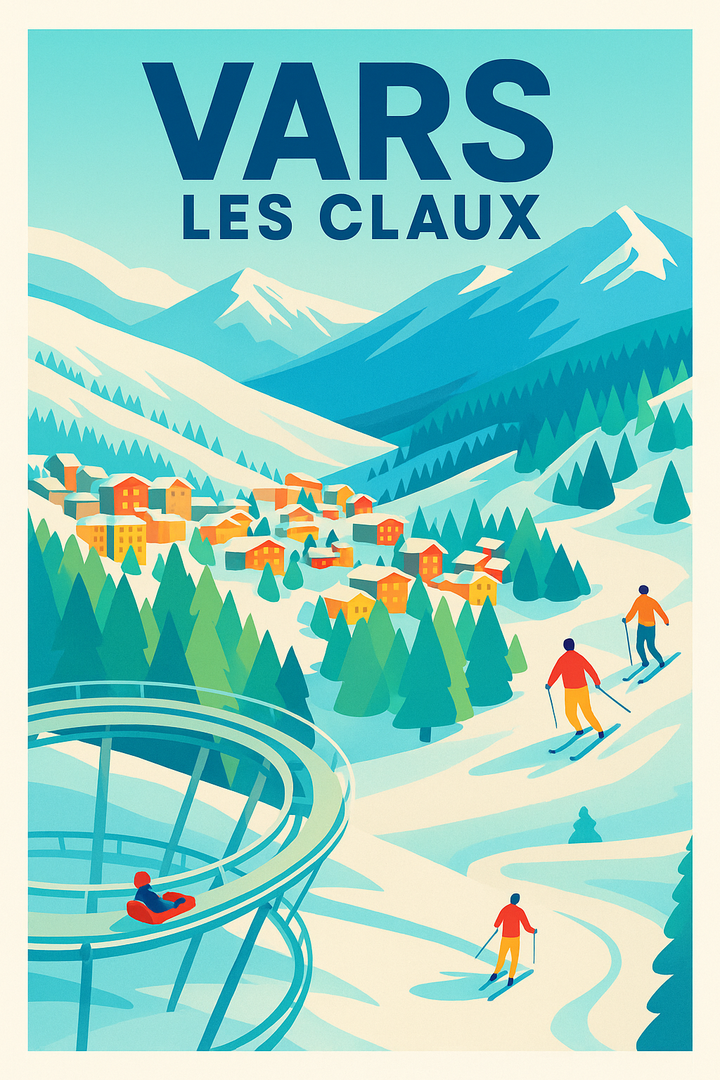Affiche de Vars Les Claux - Le charme éclatant des Alpes du Sud